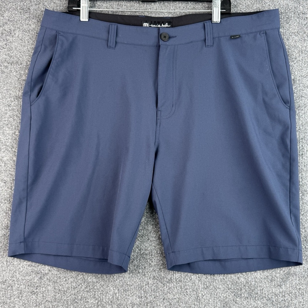 Travis Mathew Performance Shorts Mens 40 Navy Golf Lightweight Stretch Casual